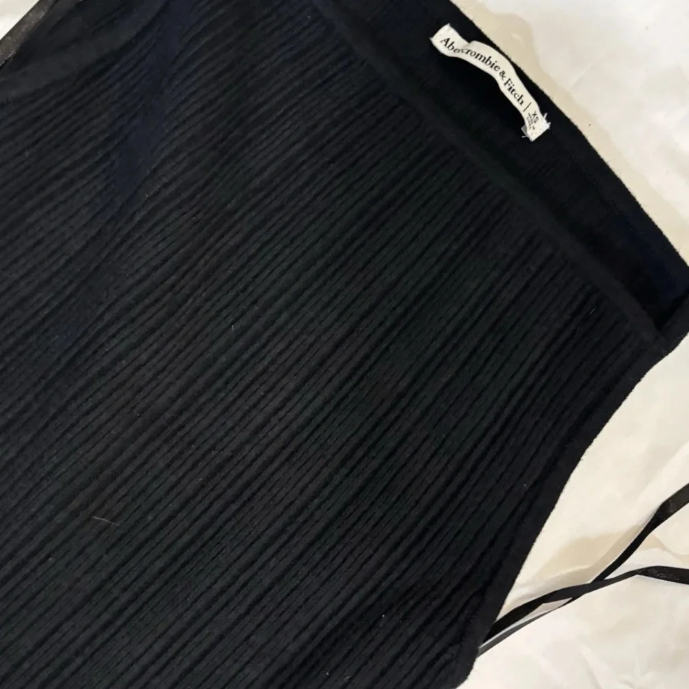 Abercrombie & Fitch Y2K Ribbed Sleeveless Maxi Dress Square Top Stop Slit XS